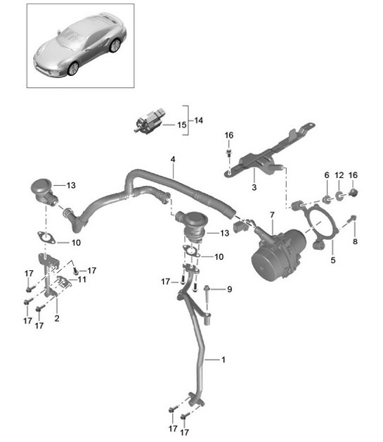 Diagram 108-000 Porsche Macan S Petrol 3.0L V6 340Bhp Engine
