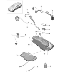Réservoir essence 991 Turbo / GT2 RS 2014-20