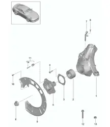 Porte roue / Moyeu de roue 991 Turbo >>2016