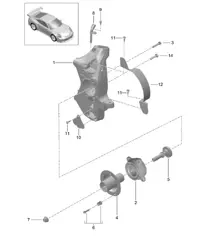 Porte-roue / Moyeu de roue - PR:D97 - 991 GT2 RS 2014-20