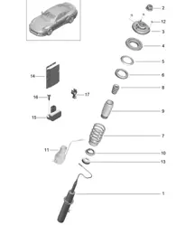 Federung / Stoßdämpferstrebe 991 Turbo 2017>>