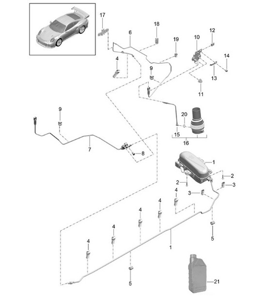 Diagram 402-004 Porsche Cayenne Turbo / Turbo S 4.8L 2007>> Front Axle, Steering 