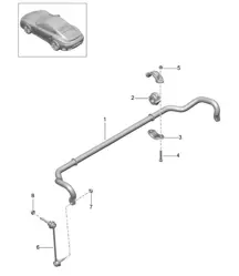 Barre anti-roulis - PR:475 - 991 Turbo >>2016
