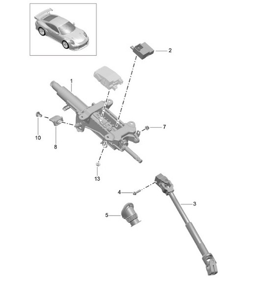 Diagram 403-016 Porsche Cayenne Turbo S 4.5L 2006>> Front Axle, Steering 