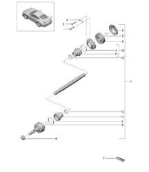 Drive shaft - PR:D97 - 991 GT2 RS 2014-20