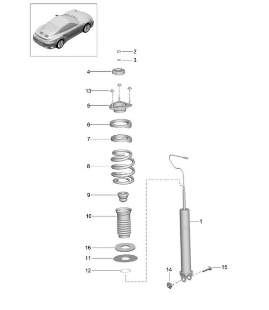 Diagram 502-002 Porsche Cayenne GTS V8 4.8L benzina 400 CV Asse posteriore