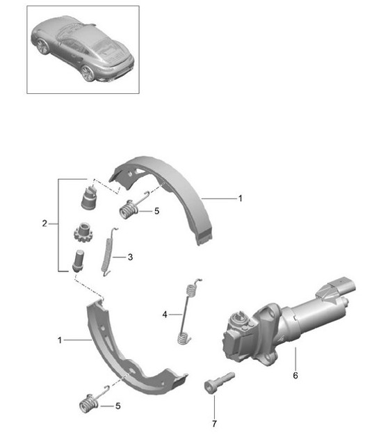 Diagram 603-005 Porsche 991（911）MK1 2012-2016 年 车轮、制动器