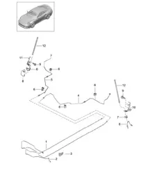 Latiguillos de freno / Bajos - Centro trasero - 991 Turbo >> MJ 2016