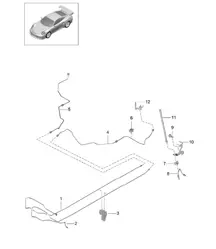 Condotti dei freni / Sottoscocca - Posteriore centrale, PR:D97 - 991 GT2 RS 2014-20