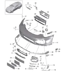 Front bumper 991 Turbo >>2016