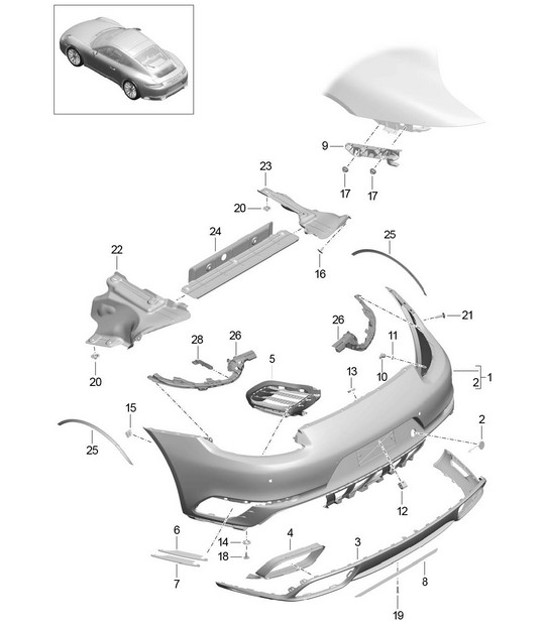 Diagram 802-015 Porsche Cayenne 9PA (955) 2003-2006 Body