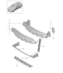 Porta parachoques - DELANTERO - 991 Turbo 2014-20
