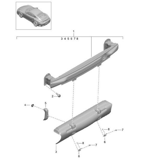 Diagram 802-030 Porsche 991 (911) MK1 2012-2016 Body