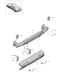 Porte pare-chocs - ARRIERE - 2eme GENERATION - 991 Turbo 2017>>
