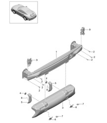 Porta parachoques - TRASERO - 2ª GENERACIÓN - 991 Turbo 2017&gt;&gt;