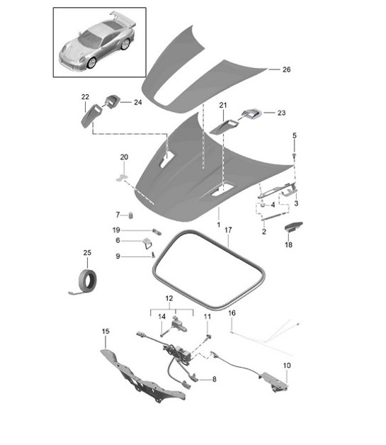 Diagram 803-001 Porsche Panamera 970 MK2 (2014-2016) Body