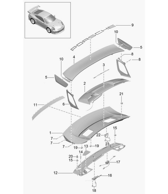 Diagram 803-015 Porsche 912E 4CYL 1976 