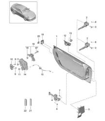 Guscio porta / Parti di installazione / Serratura porta 991 Turbo >>2016