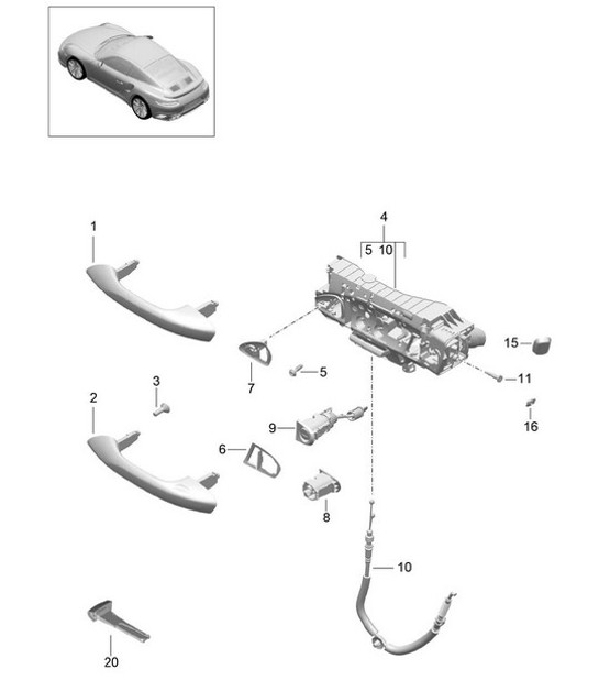 Diagram 804-022 Porsche Cayman 987C/981C (2005-2016) Body