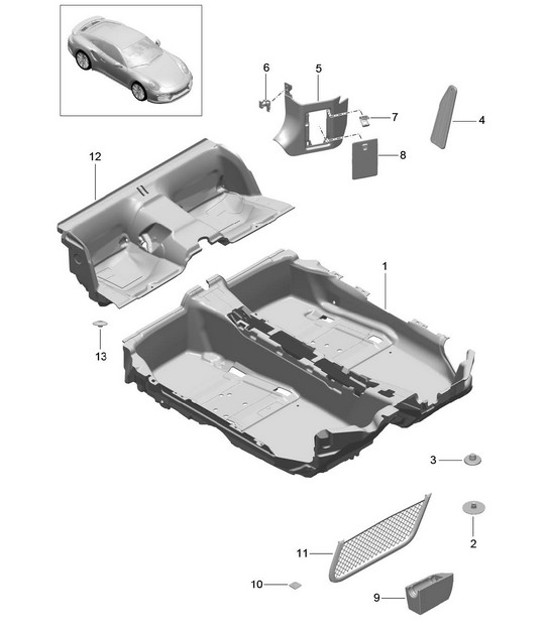 Diagram 807-011 Porsche Taycan (9J1) MK1 2020-2024 