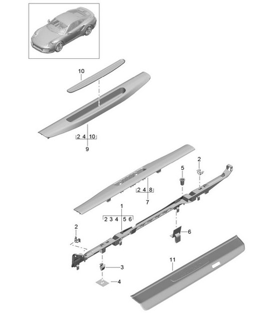 Diagram 807-017 Porsche 992 Carrera 2S 3.0L 