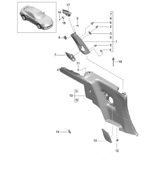 Diagram 807-021 Porsche Cayenne S/GTS 4.8L 2007>> Body
