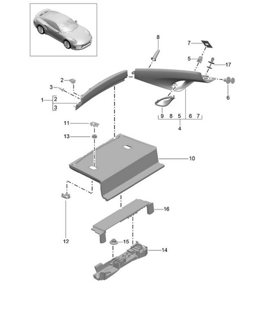Diagram 807-026 Porsche 991 Carrera 2 3.0L (370 Bhp) Body