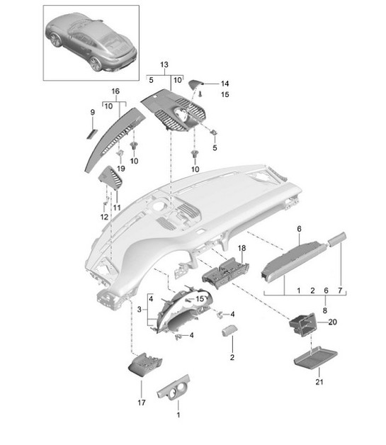 Diagram 809-007 Porsche Cayenne Turbo 4.5L 2003>> Body