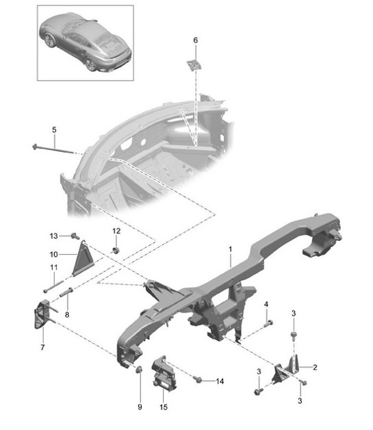 Diagram 809-015 Porsche Cayenne Turbo S 4.5L 2006>> Body