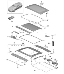Tetto in vetro (PR:653) 991 Turbo 2014-20