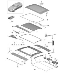 Glazen dak (PR:653) 991 Turbo 2014-20
