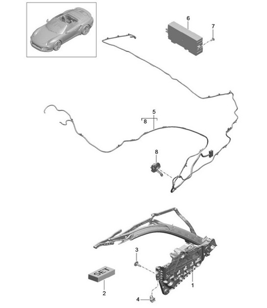 Diagram 811-025 Porsche 997 (911) MK2 2009-2012 Body