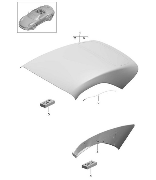 Diagram 811-035 Porsche Boxster 986/987/981 (1997-2016) Body
