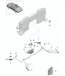 Capota descapotable / Mecanismo de accionamiento - CABRIO - 991 Turbo 2014-20