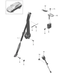 Dreipunkt-Sicherheitsgurt - Vorne - 991 Turbo 2017>>