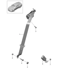Ceinture de sécurité - Arrière - 991 Turbo >> 2014