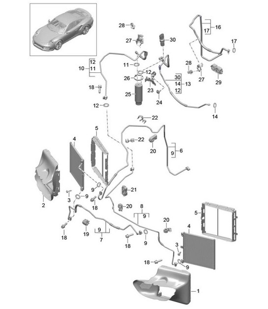 Diagram 813-020 Porsche Cayenne 9PA1 (957) 2007-2010 Body