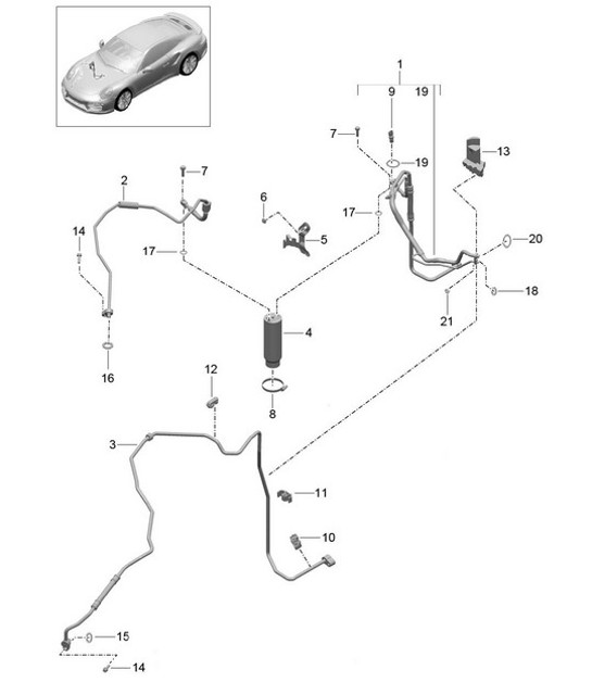 Diagram 813-023 Porsche 911 1978-1989 3.3L Turbo (930) Body