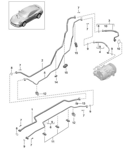 Diagram 813-027 Porsche 996 (911) (1997-2005) Body
