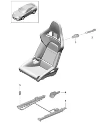 Schalensitz / Klappbar (komplett) 991 Turbo / GT2 RS 2017>>