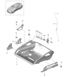 Siège baquet / Structure de siège / Accessoires - Pliable - 991 Turbo >>2016