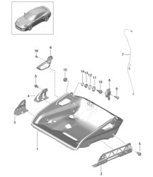 Siège baquet / Structure de siège / Accessoires - Pliable - 991 Turbo / GT2 RS 2017>>