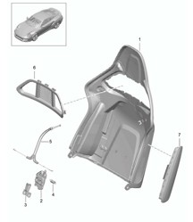 Carcasa del respaldo / Asiento envolvente / Accesorios - Plegable - 991 Turbo >>2016 Carcasa del respaldo / Asiento envolvente / Accesorios - Plegable - 991 Turbo >>2016