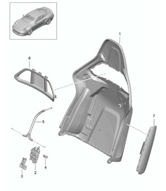 Diagram 817-006 Porsche Boxster 986/987/981 (1997-2016) Body