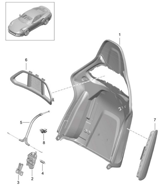 Diagram 817-007 Porsche 992 Carrera 2S Cabriolet 3.0L 