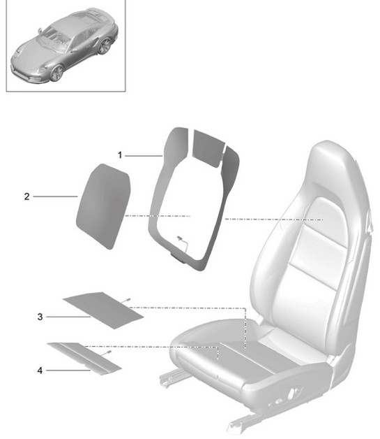 Diagram 817-013 Porsche 996 (911) (1997-2005) Body