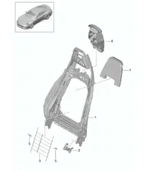 Telaio schienale / Sedile sportivo Plus / Accessori 991 Turbo >>2016