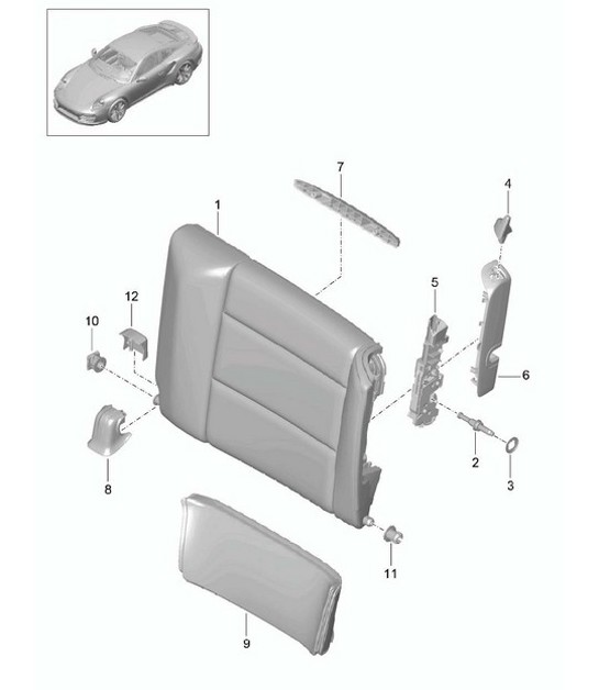 Diagram 817-040 Porsche 991 (911) MK1 2012-2016 Body
