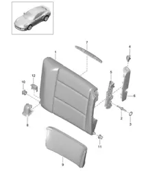 Dossier de siège de secours / Accessoires - COUPE - 991 Turbo / GT2 RS 2017>>
