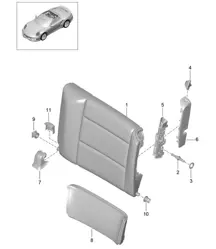 Dossier de siège de secours / Accessoires - CABRIO - 991 Turbo / GT2 RS 2017>>